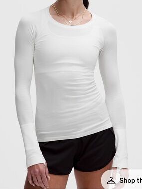 lululemon athletica White Long-Sleeve Training Top